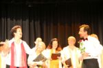 Mit Sketches von Chormitglied Leo Hruschka (rechts), der auch zwei Soli sang, wurden einige Stücke eingeleitet "Schlagerkonzert" gemeinsam mit Amadeus Brass am 13. Mai 2015 in Hainfeld